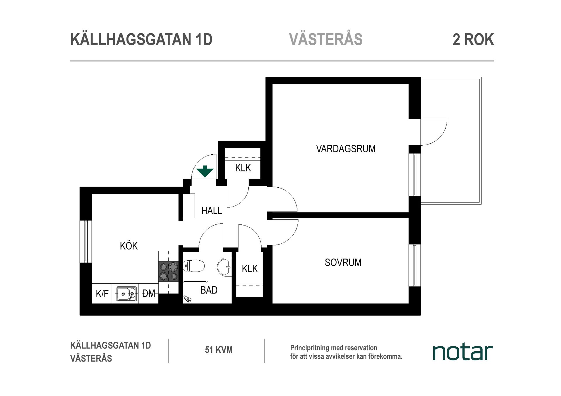 Bostadsrätt, Källhagsgatan 1D, Haga, Västerås