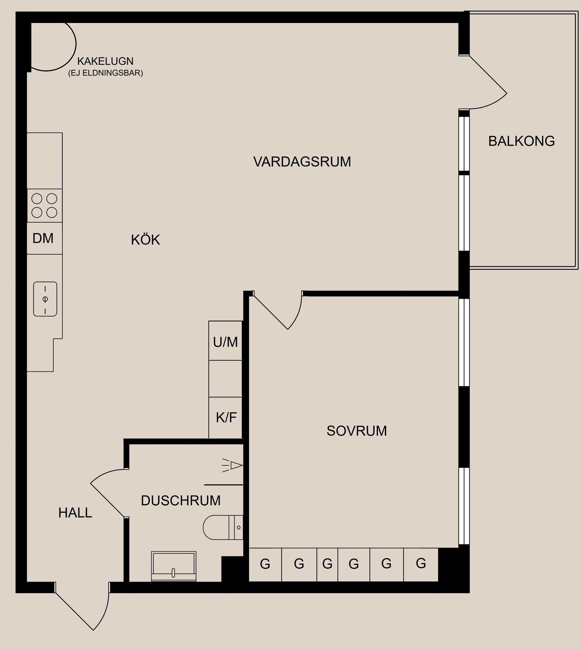 Bostadsrätt, Vikbolandsgatan 1, Öster, Oxelbergen, Norrköping