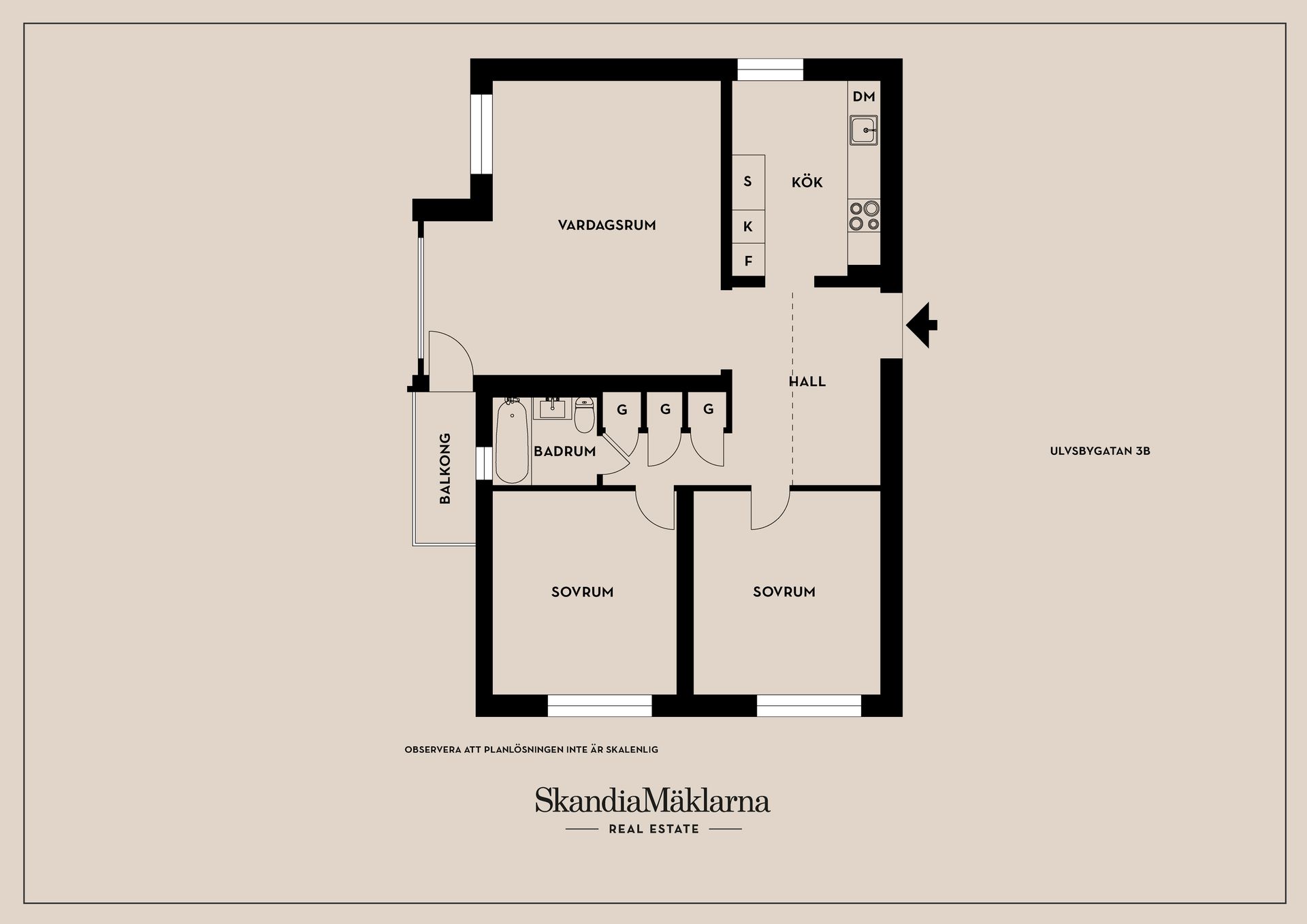 Bostadsrätt, Ulvsbygatan 3B, Karlstad