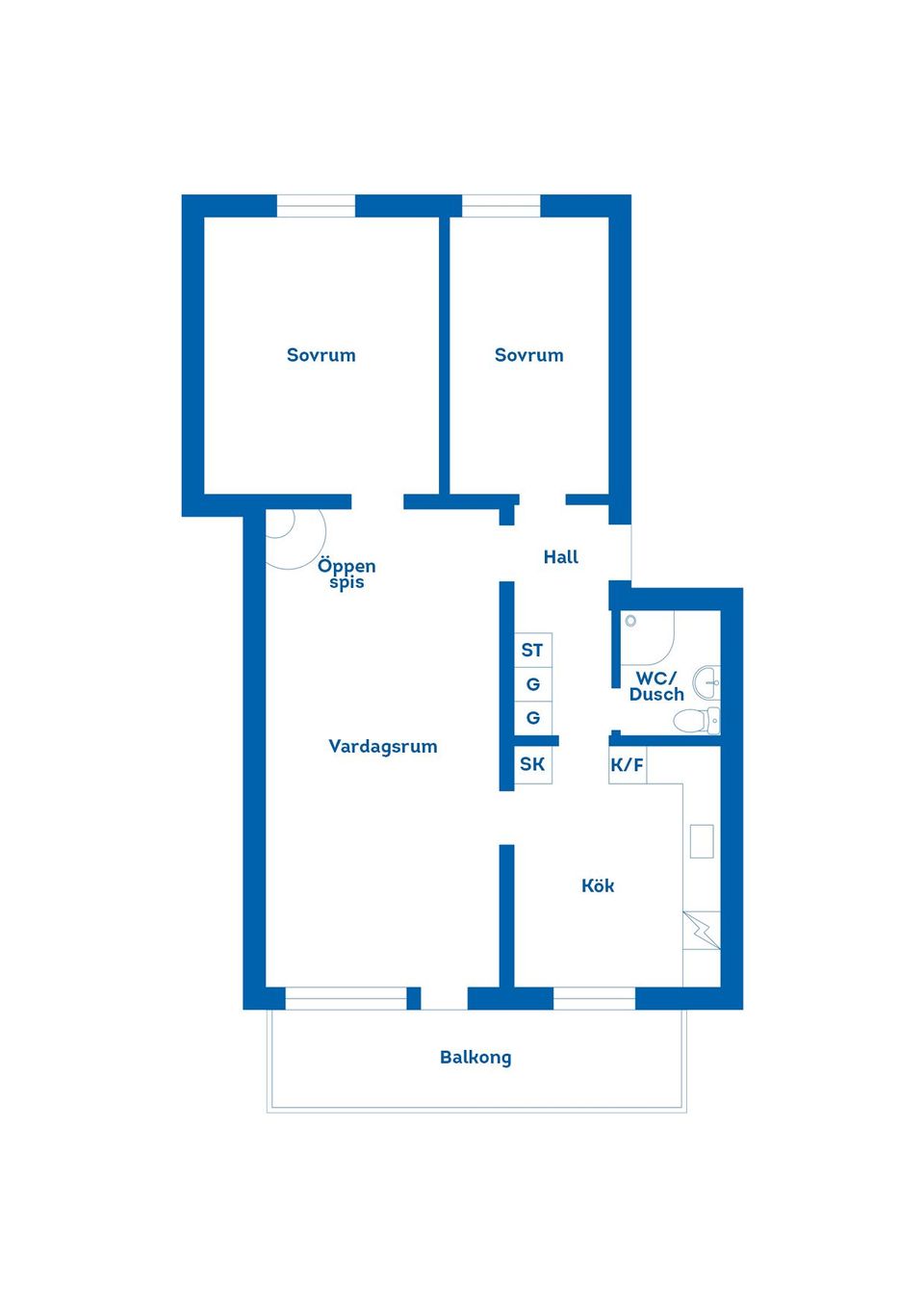 Bostadsrätt, Södra Skeppargatan 6A, Söder, Gävle