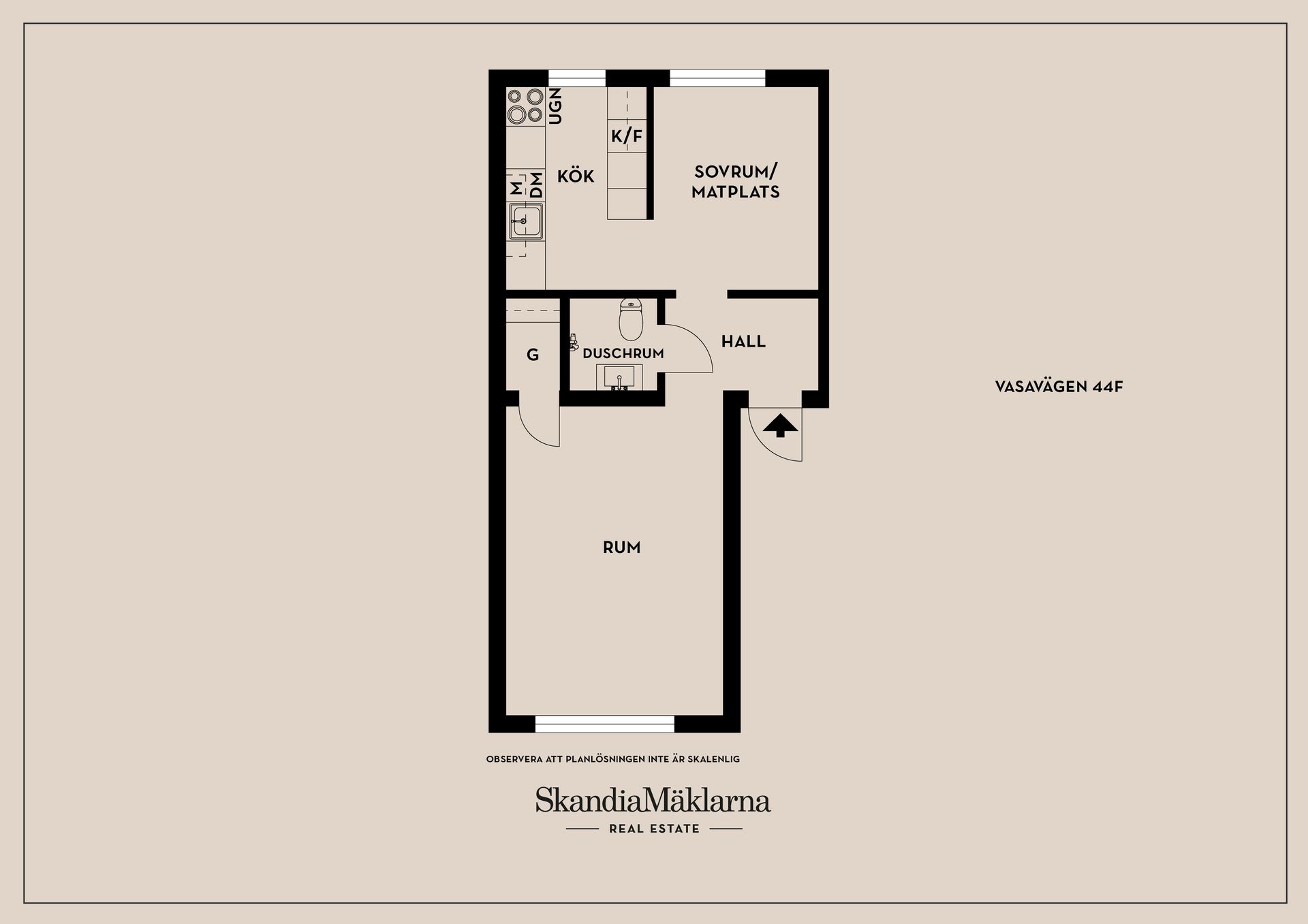 Bostadsrätt, Vasavägen 44F, Centralt/Vasastaden, Linköping