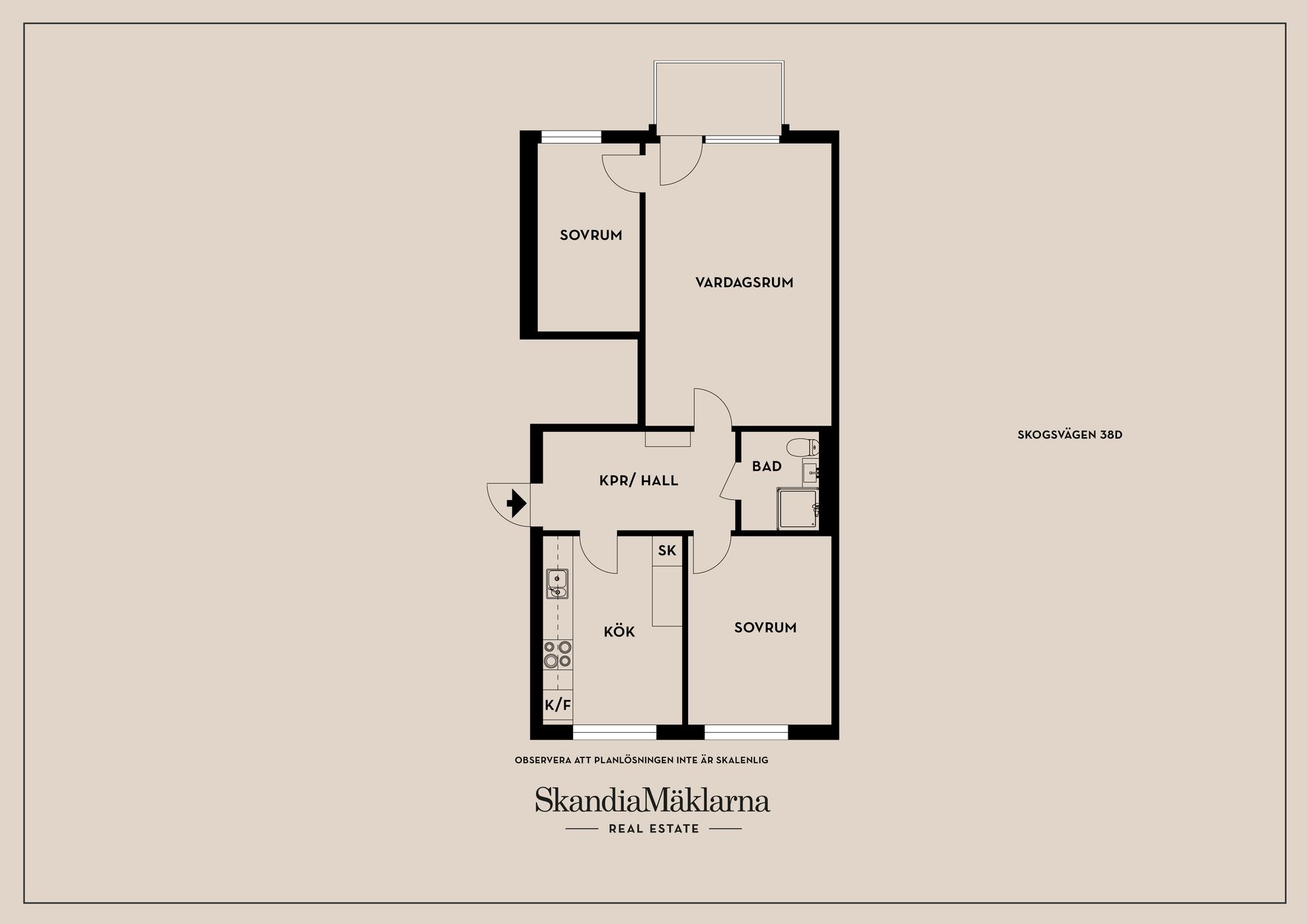Bostadsrätt, Skogsvägen 38D, Kil