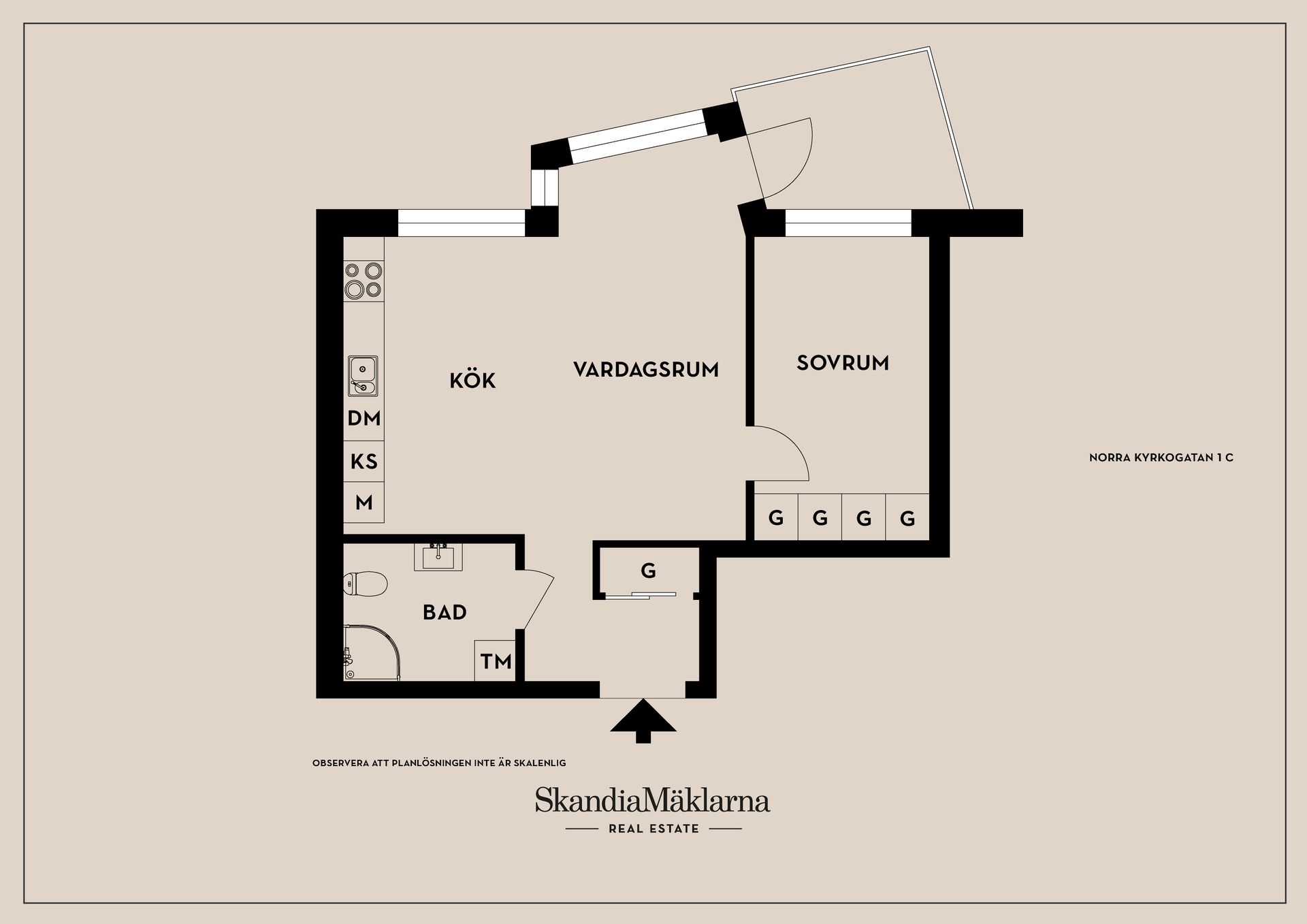 Bostadsrätt, Norra Kyrkogatan 1 C, Tingvallastaden, Karlstad