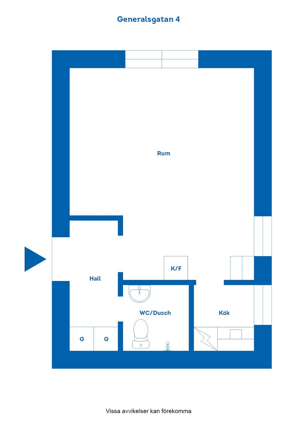 Bostadsrätt, Generalsgatan 4, Centralt, Norrköping