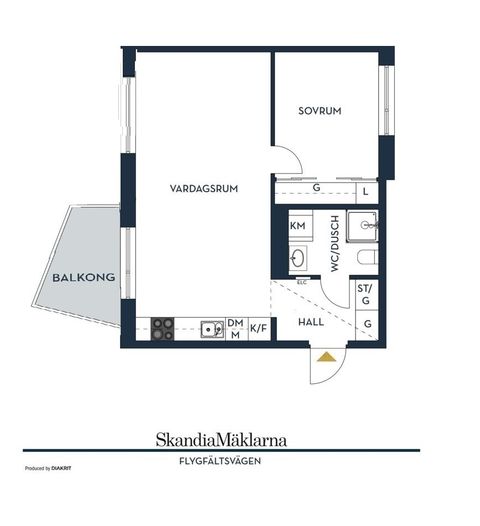 Bostadsrätt, Flygfältsvägen 13, Barkarbystaden, Järfälla