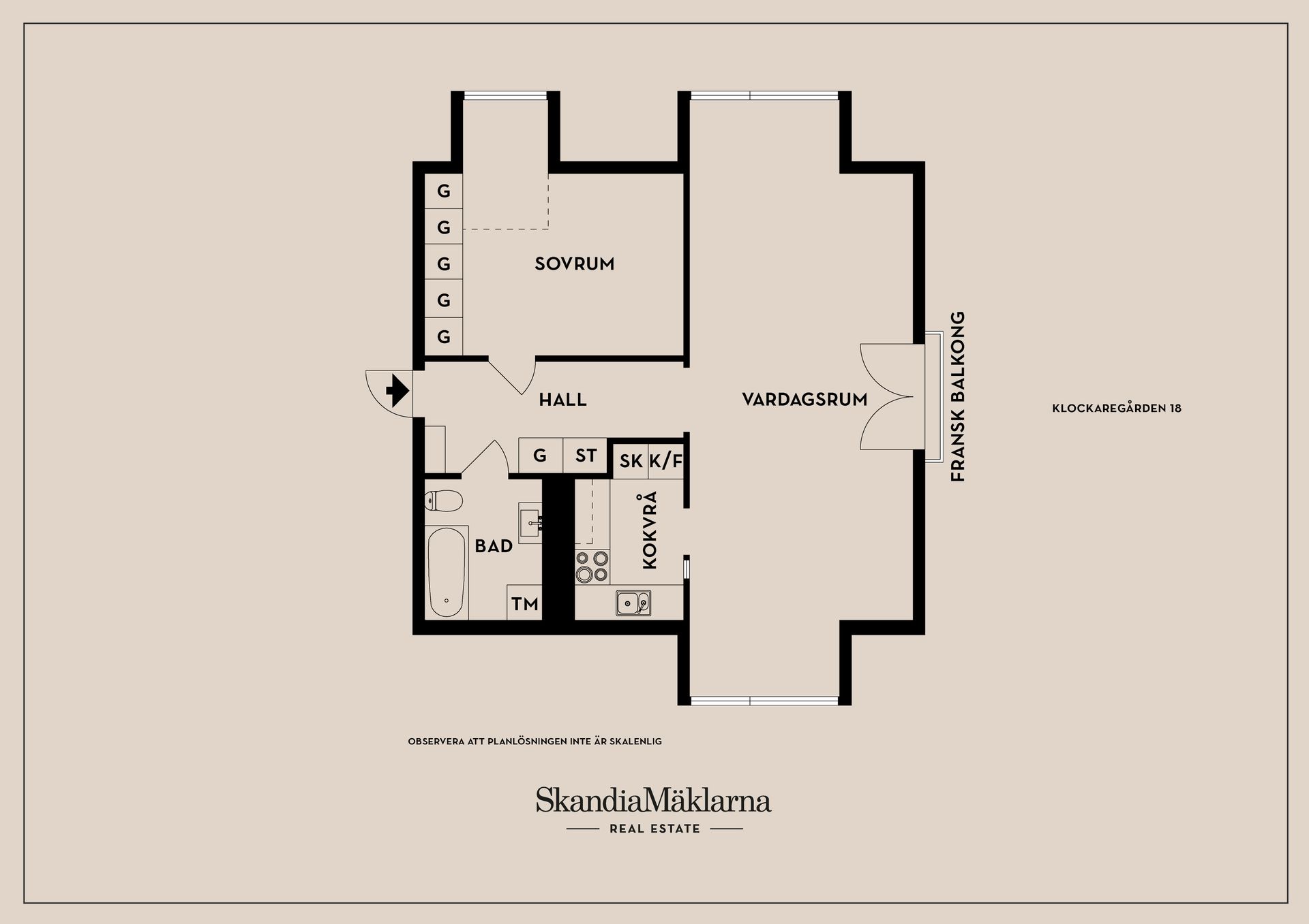 Bostadsrätt, Klockaregården 18, Skäggetorp, Linköping