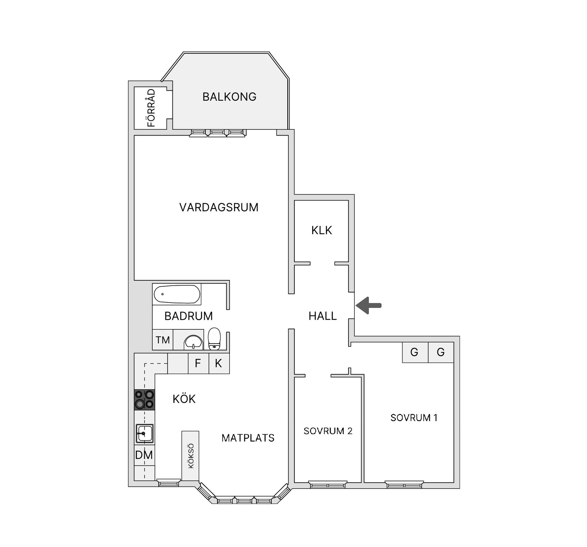 Bostadsrätt, Vintertullstorget 44, 4 tr, Södermalm - Vintertullstorget, Stockholm