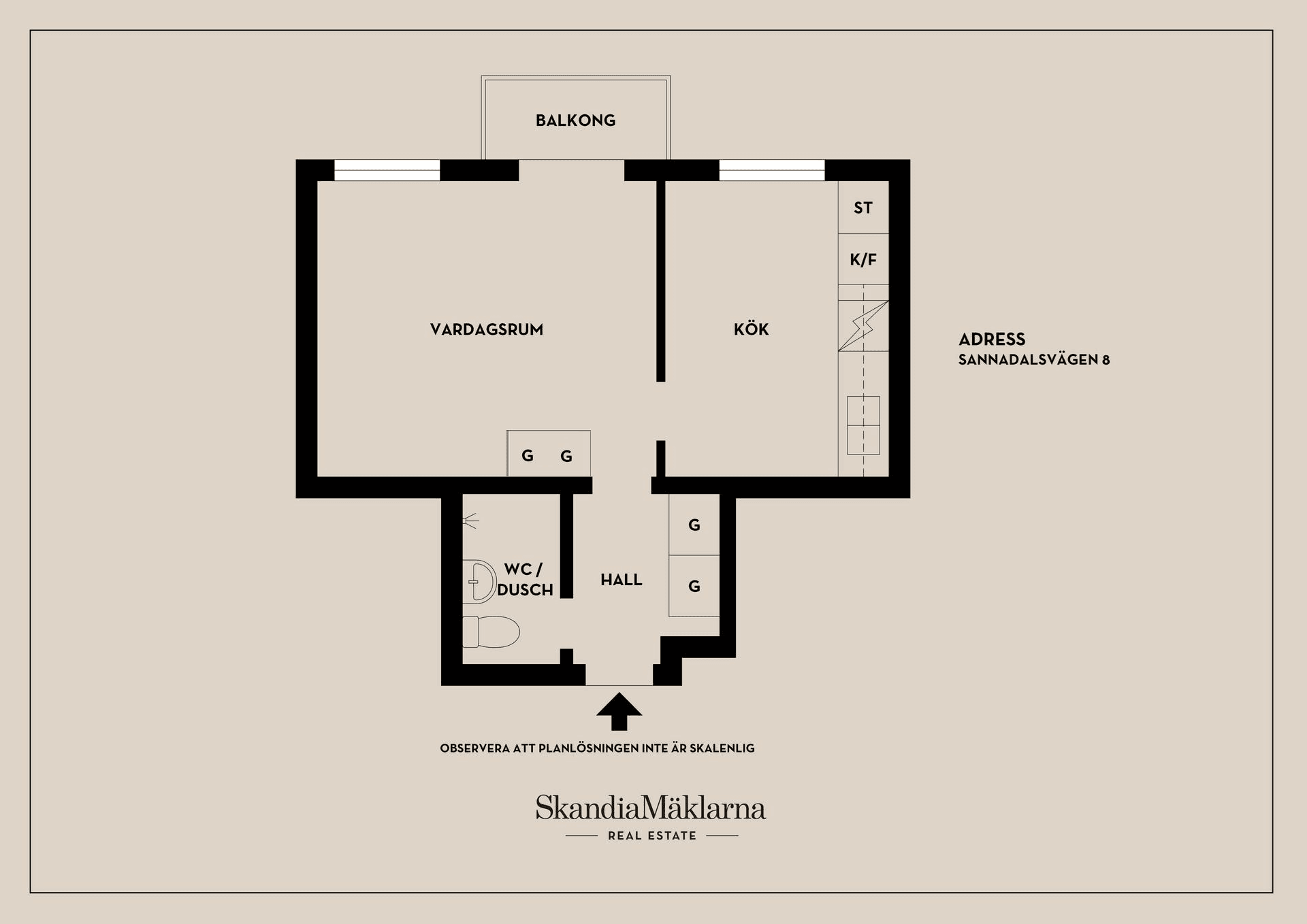 Bostadsrätt, Sannadalsvägen 8, Gröndal, Stockholm