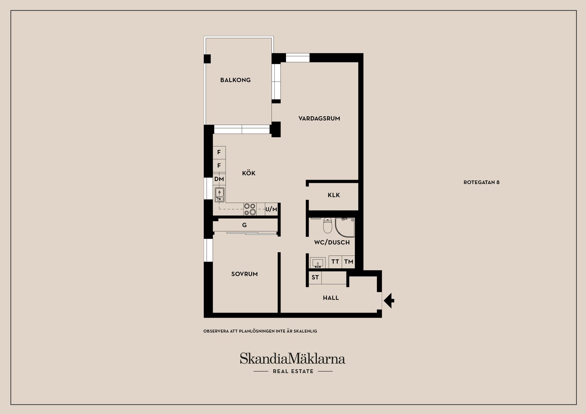 Bostadsrätt, Rotegatan 8, Ekkällan, Linköping