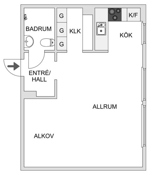 Bostadsrätt, Valhallavägen 67E, Centrum, Kalix