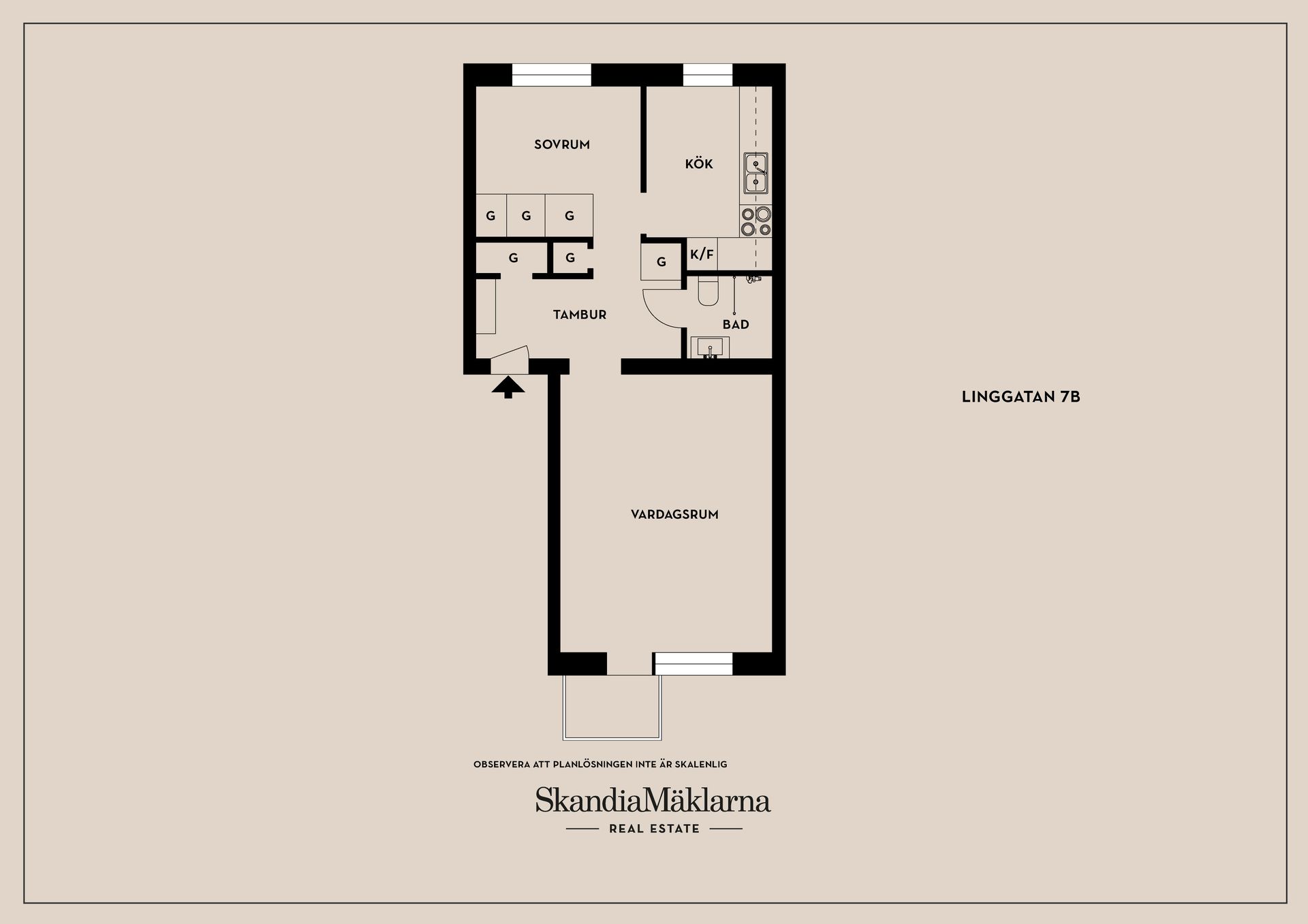Bostadsrätt, Linggatan 7B, Vasastaden, Linköping