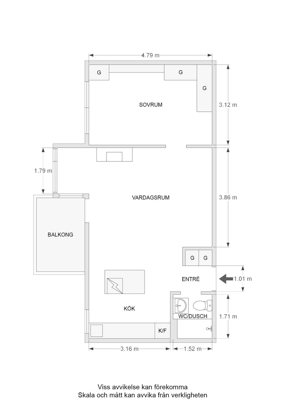 Bostadsrätt, S:t Larsgatan 6A, Centralt, Linköping