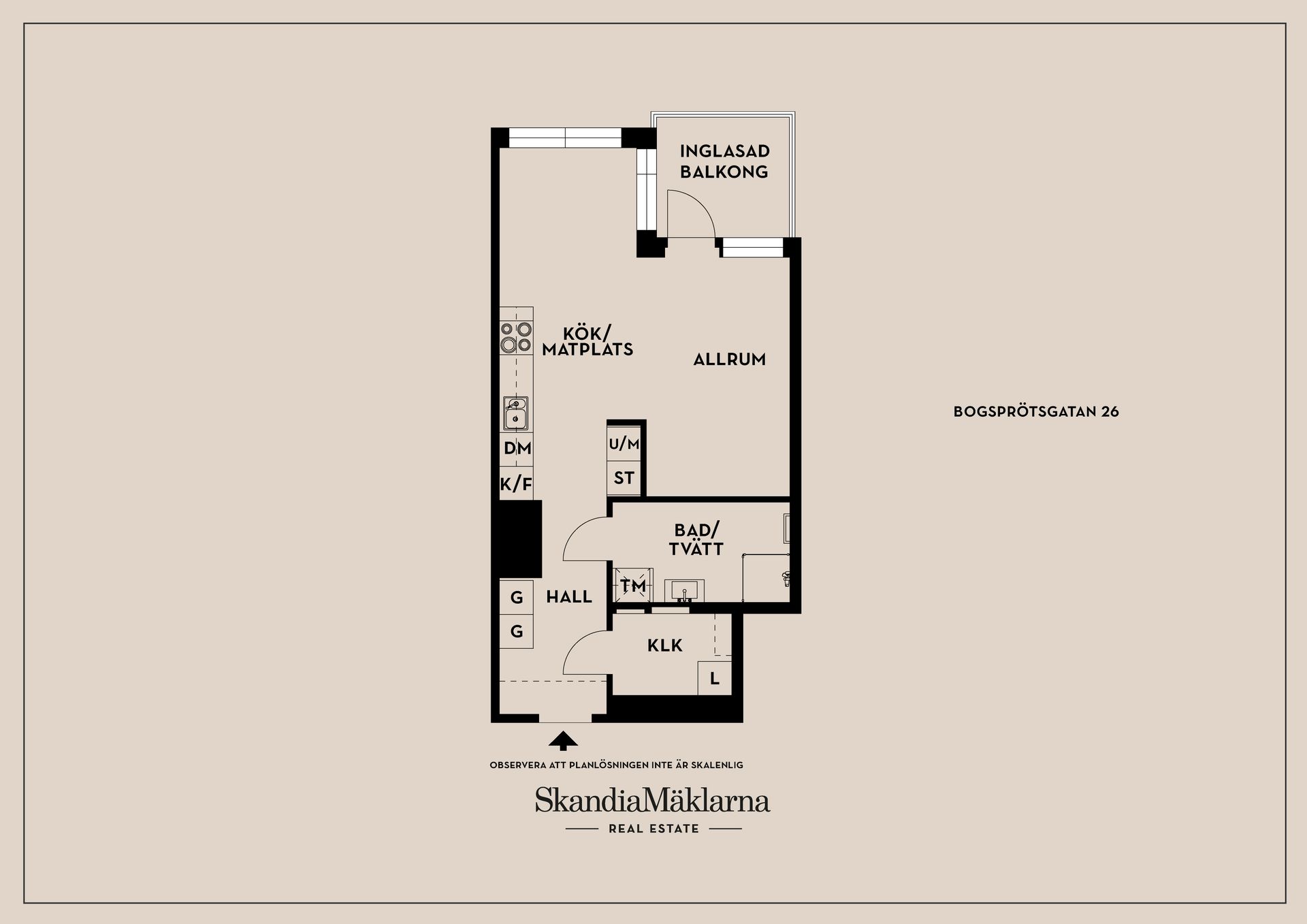 Bostadsrätt, Bogsprötsgatan 26, Inre hamn, Karlstad