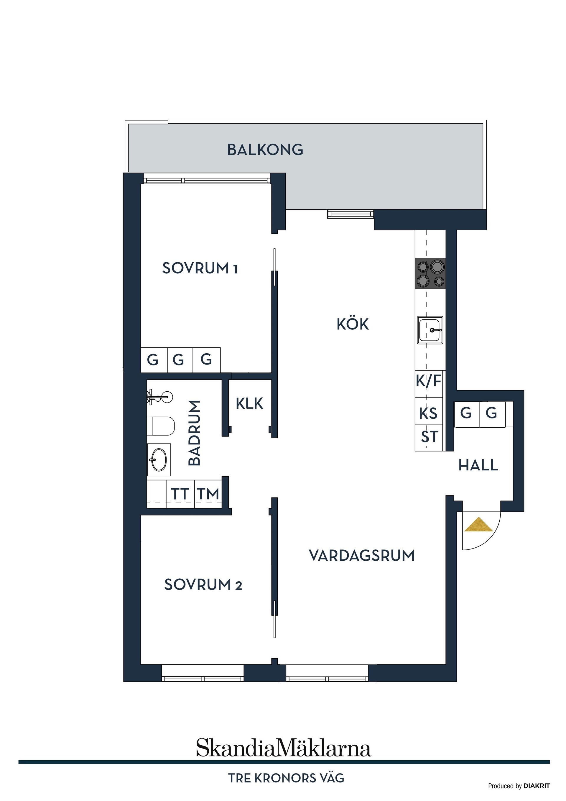 Bostadsrätt, Tre kronors väg 33, Kvarnholmen, Nacka