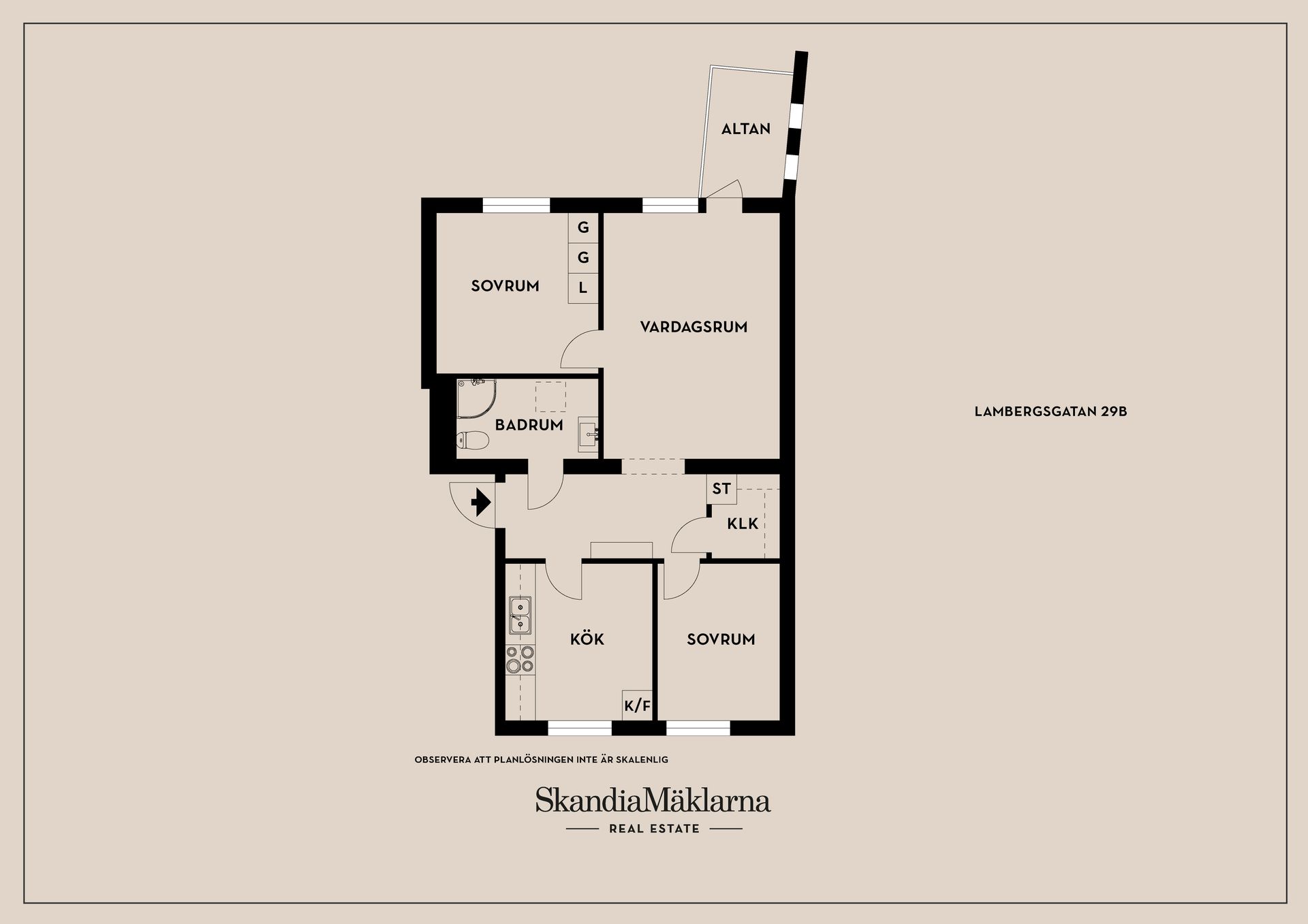 Bostadsrätt, Lambergsgatan 29B, Lamberget, Karlstad
