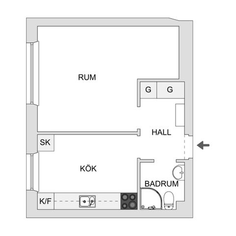 Bostadsrätt, Landsvägsgatan 1B, Pantarholmen, Karlskrona