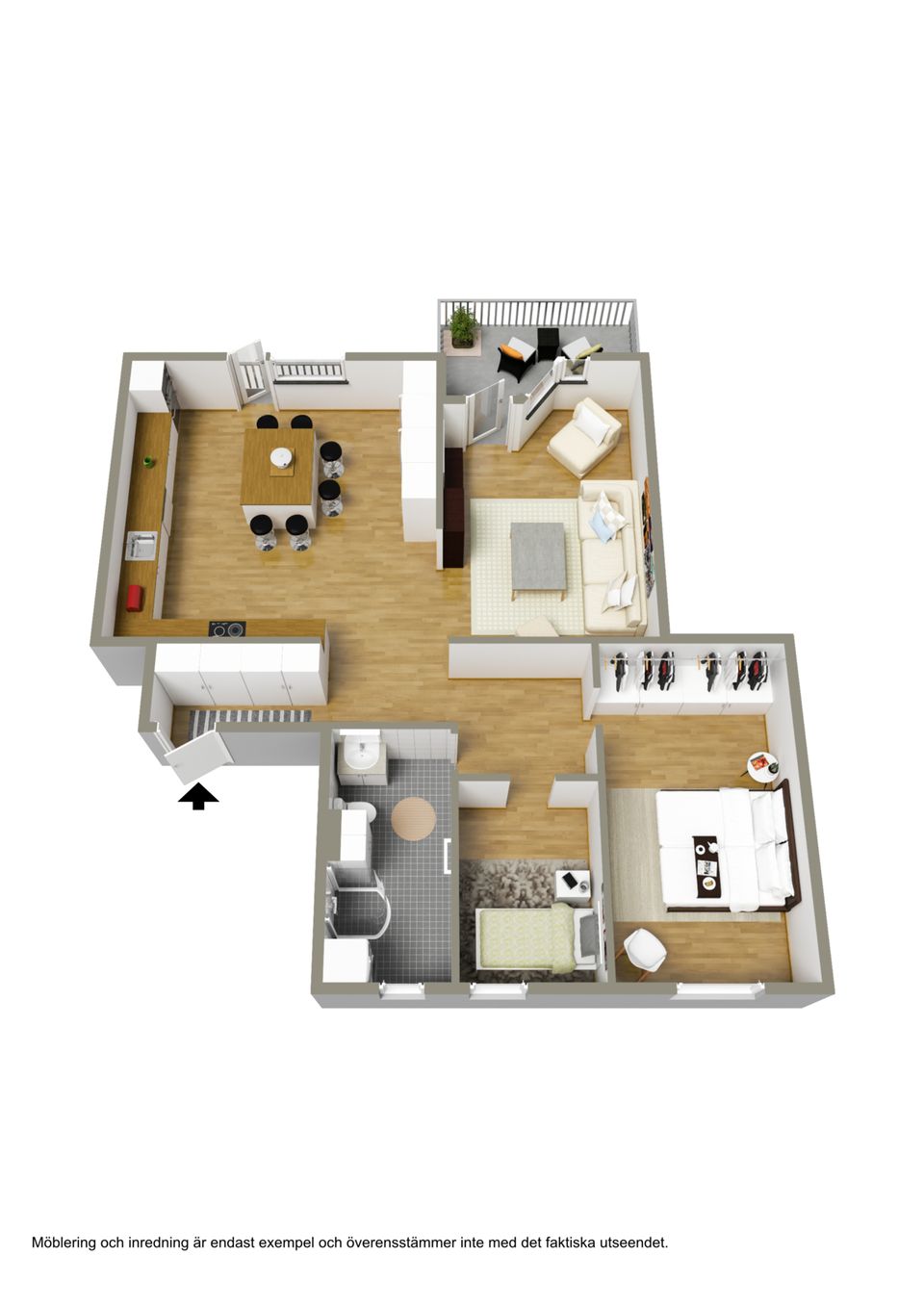 Bostadsrätt, Krongårdsringen 6 B, Örnäset, Luleå