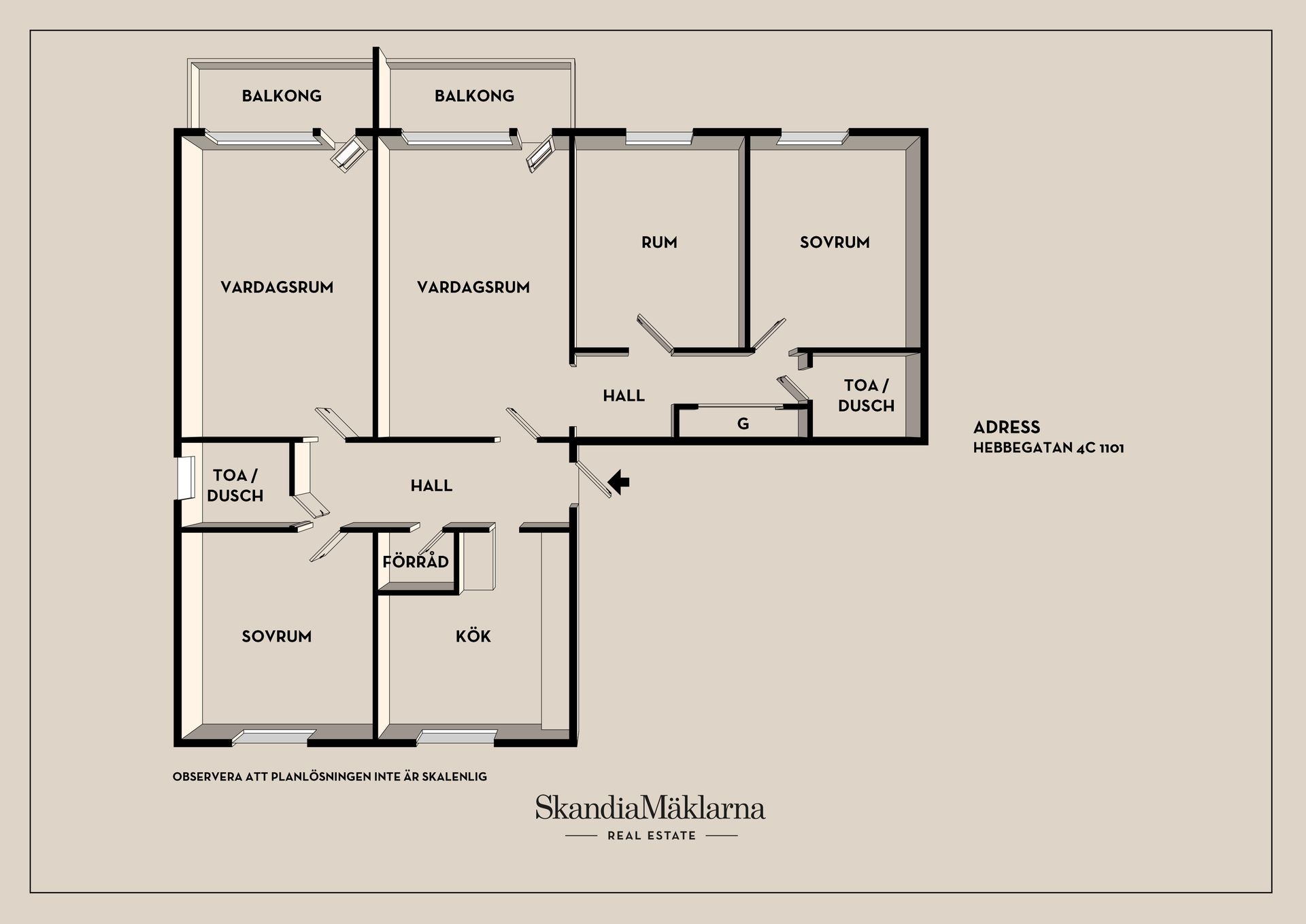 Bostadsrätt, Hebbegatan 4C, Norberg