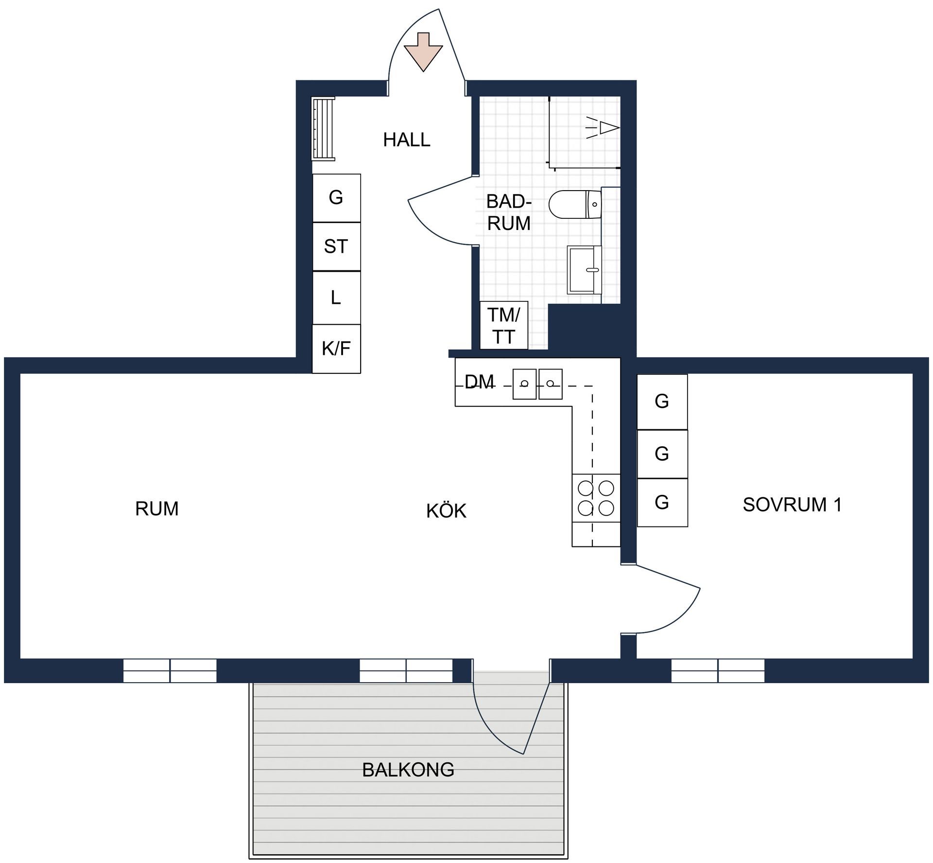 Bostadsrätt, Klockargatan 1, Luthagen, Uppsala