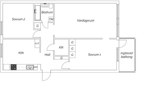 Bostadsrätt, Bågevägen 43D, Bosvedjan, Sundsvall