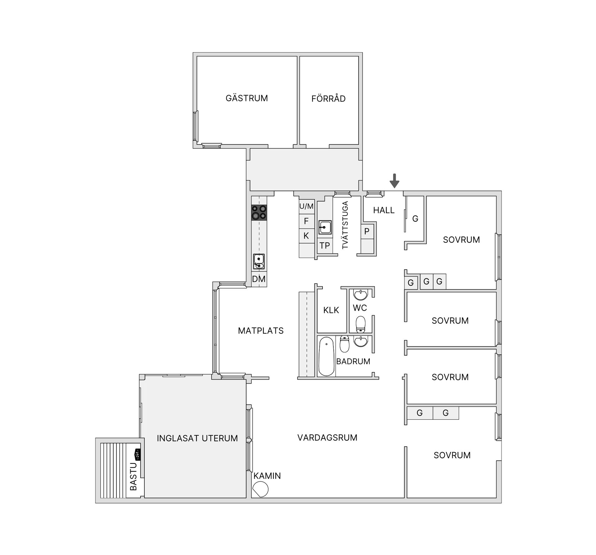 Villa, Radhus, Bolmörtsvägen 5, Dälderna, Skövde