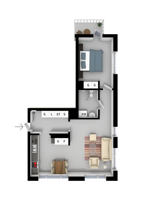 Bostadsrätt, Perronggatan 7, Älvsjö, Stockholm