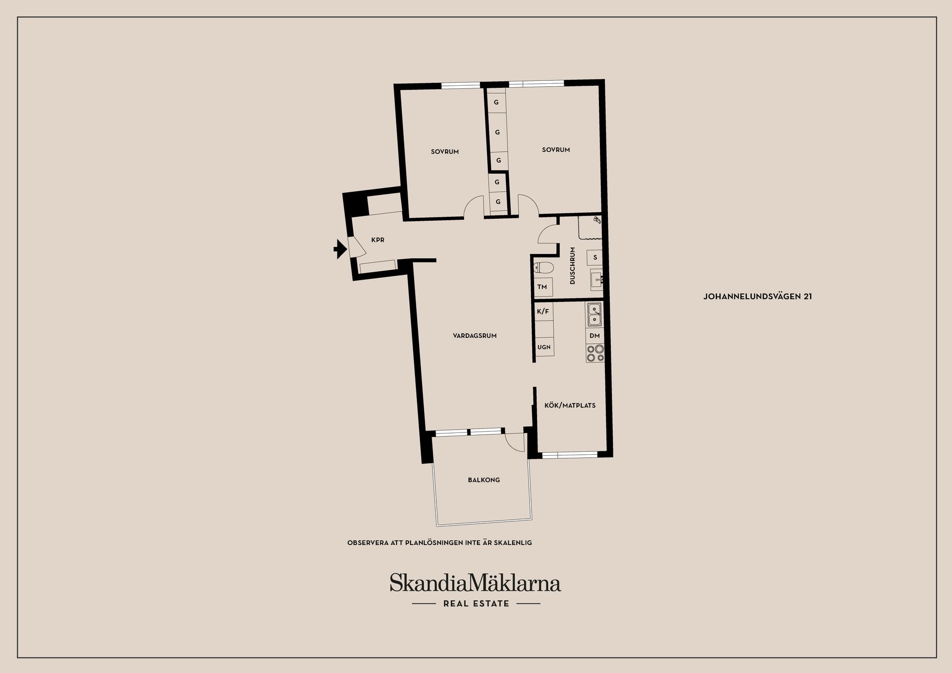 Bostadsrätt, Johannelundsvägen 21, Johannelund, Linköping