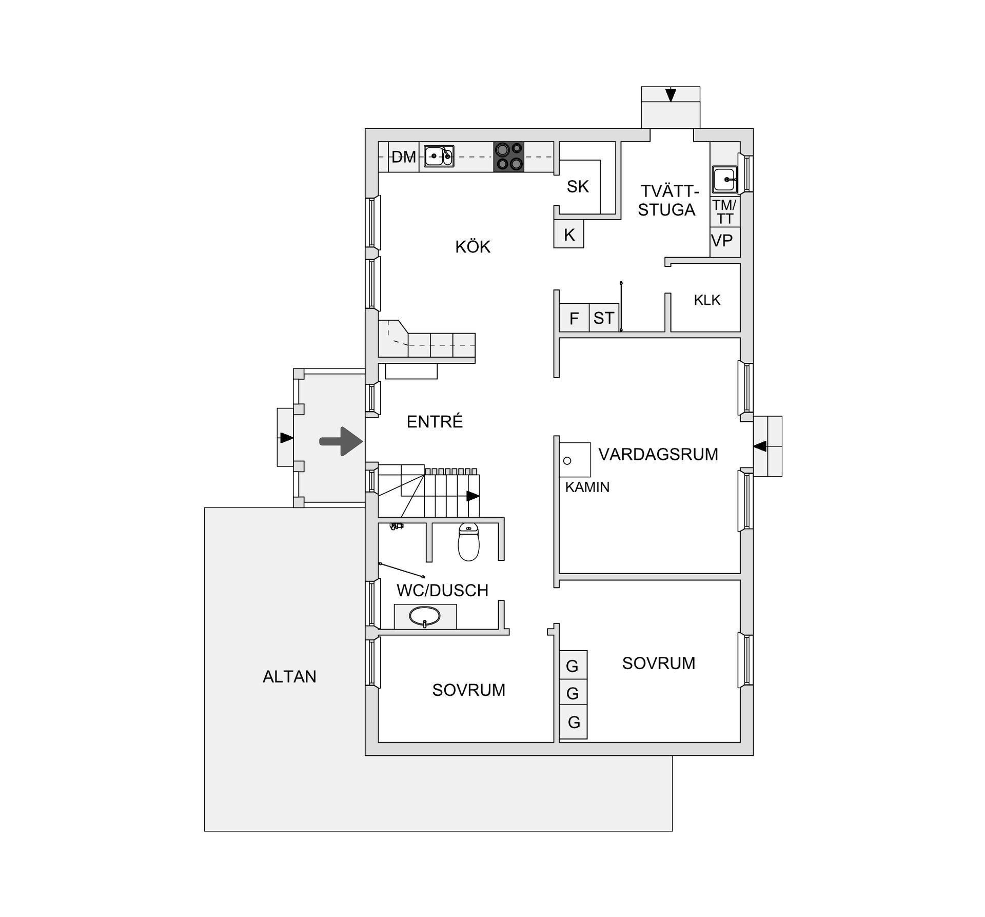 Villa, Smultronvägen 9, Centrala Krokom, Krokom