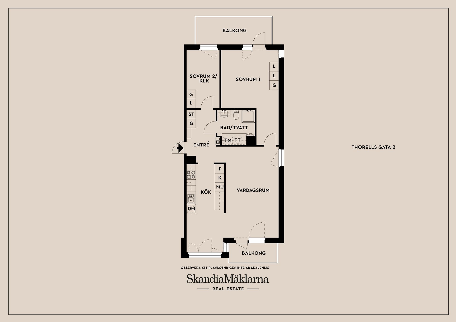 Bostadsrätt, Thorells gata 2, Övre Vasastaden, Linköping