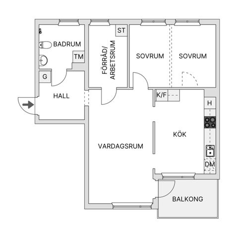 Bostadsrätt, Glanshammarsgatan 19, Hagsätra, Stockholm