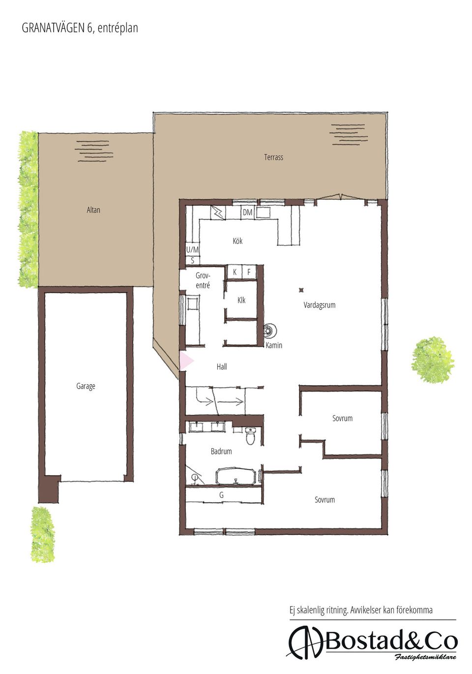 Villa, Granatvägen 6, Skipås, Halmstad