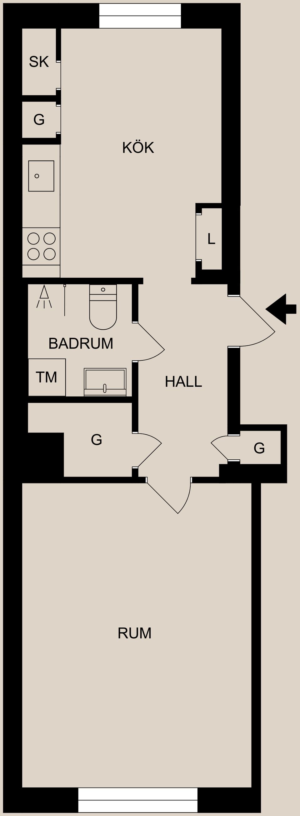Bostadsrätt, Östra Promenaden 45A, Centralt, Öster, Norrköping