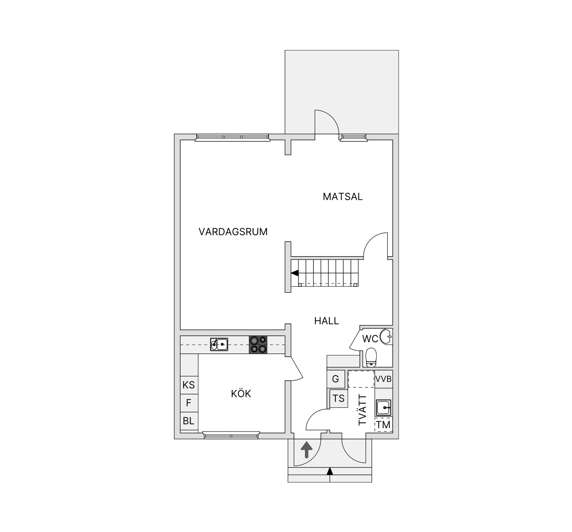 Radhus, Örlogsvägen 38, Karlstorp, Halmstad