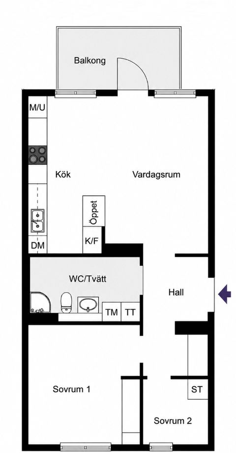 Bostadsrätt, Tomtebobarnens Gata 4, 3tr., Bromma / Mariehäll, Stockholm