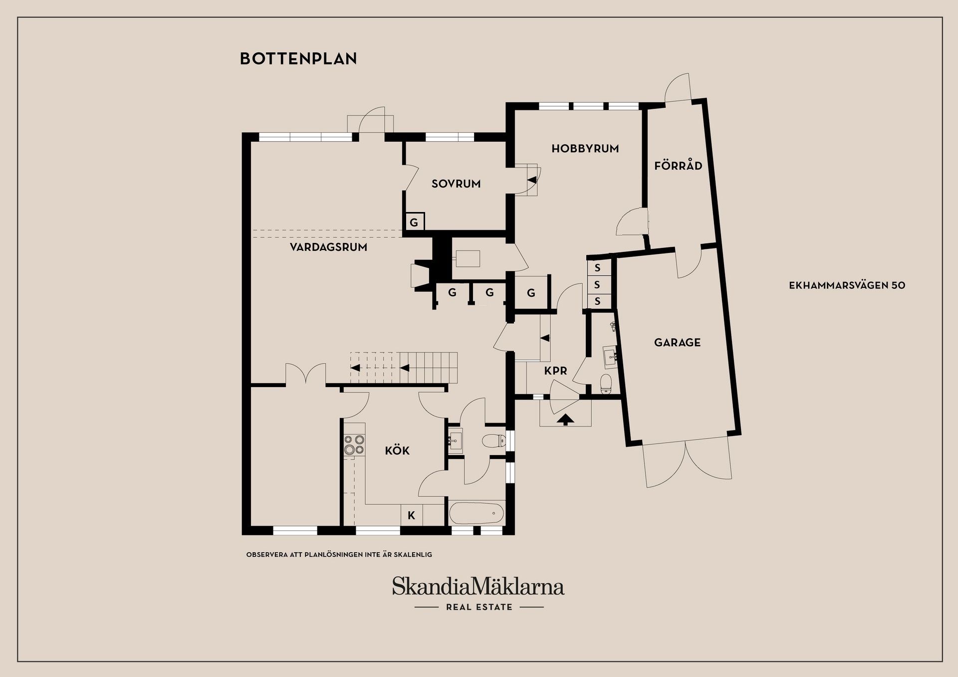 Villa, Ekhammarsvägen 50, Gamla Kungsängen, Upplands-Bro