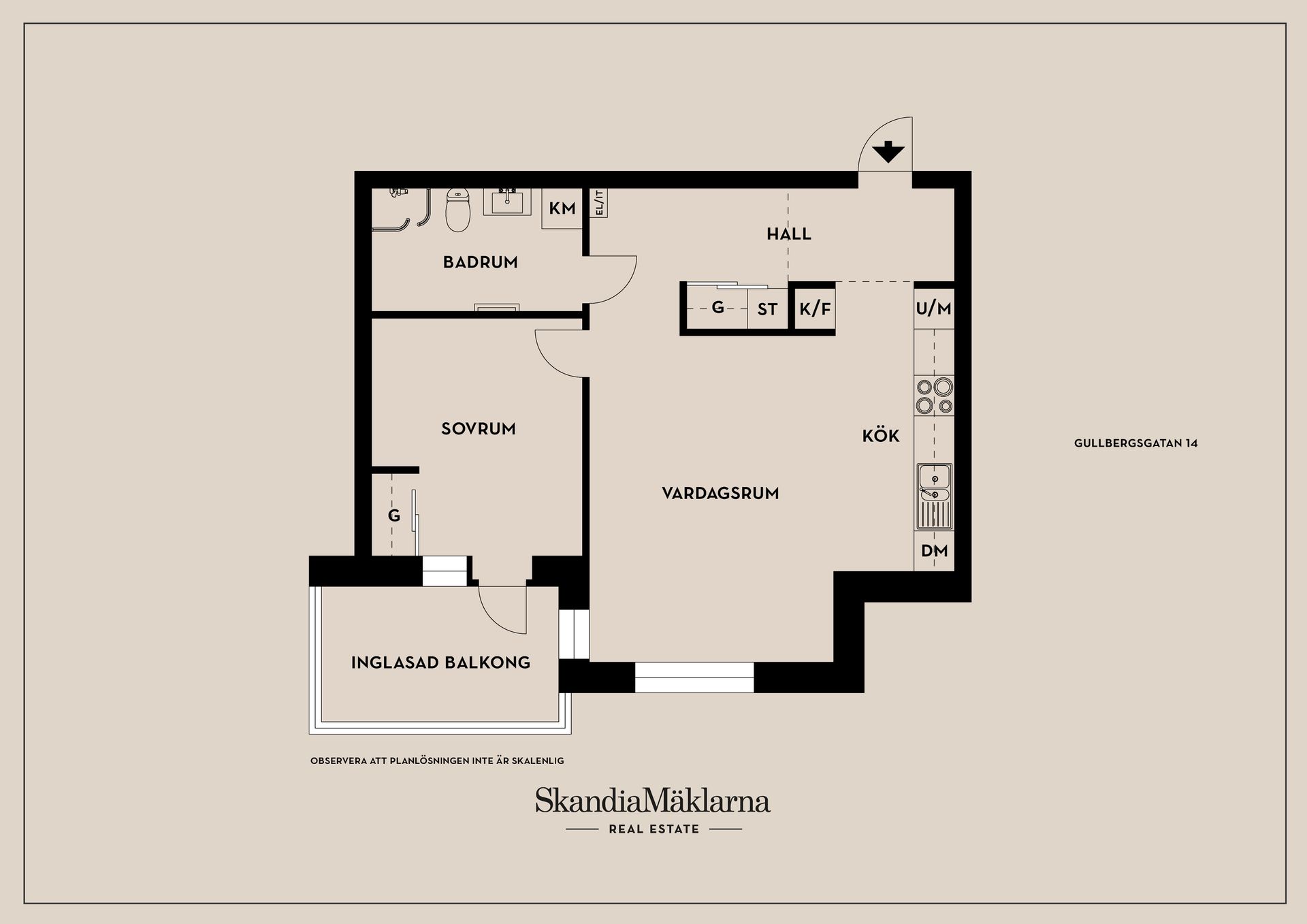 Bostadsrätt, Gullbergsgatan 14, Folkets Park/Valla, Linköping