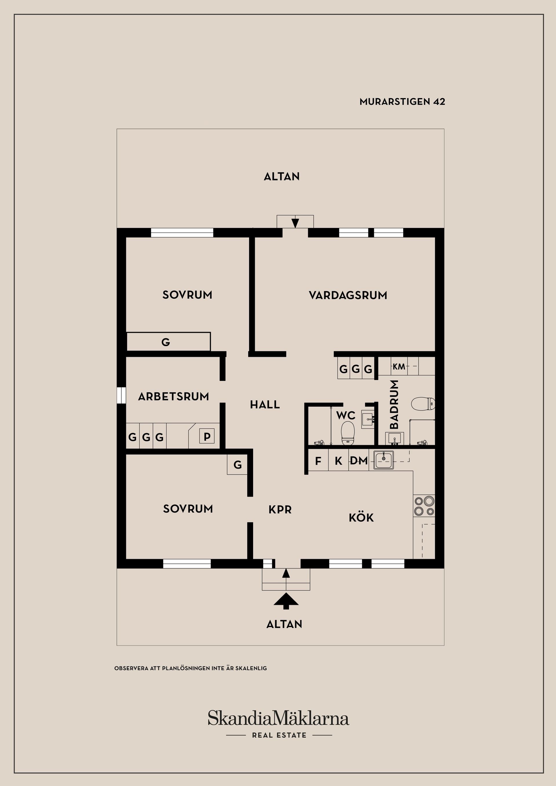 Radhus, Murarstigen 42, Salem