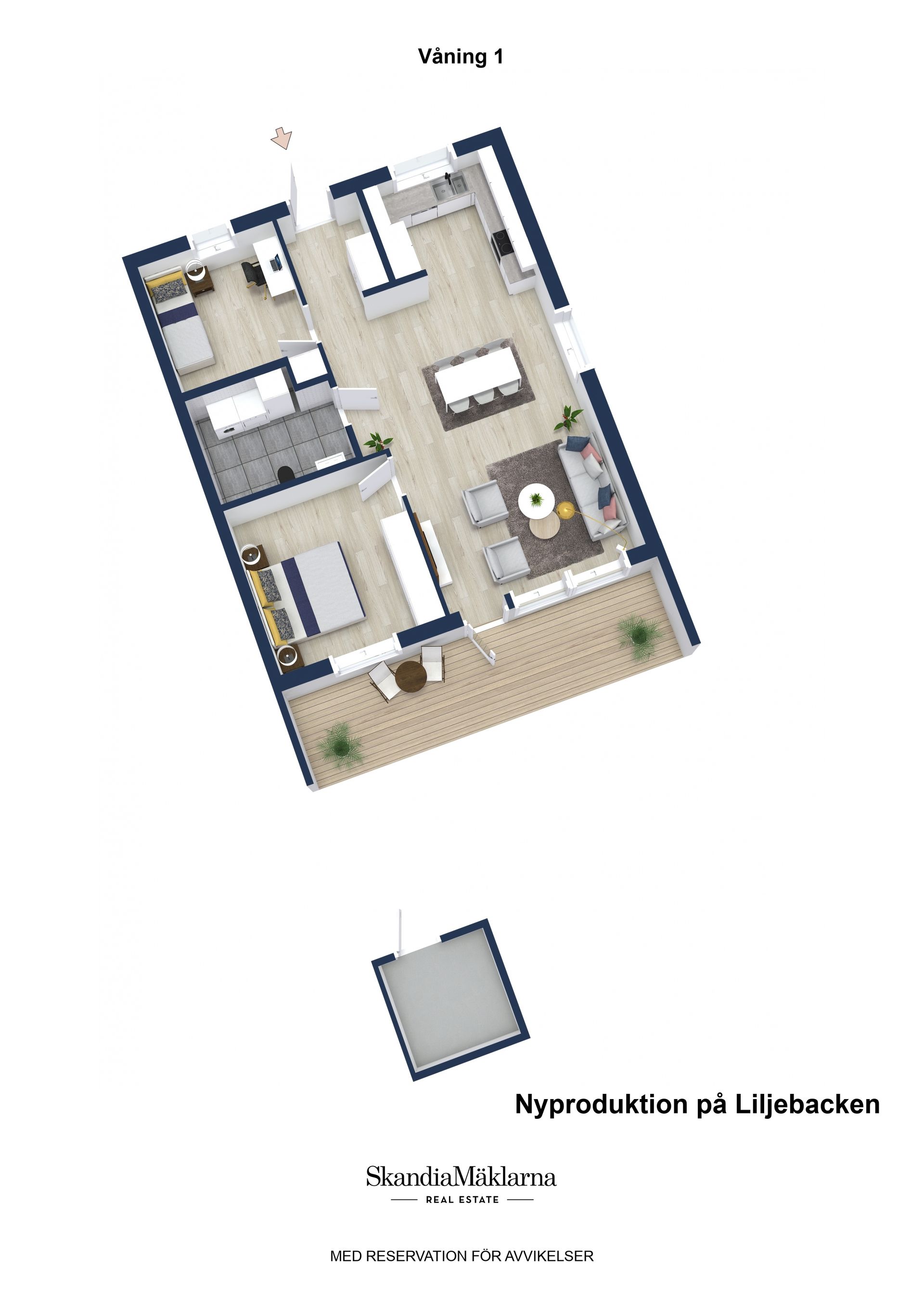 Radhus, Liljekonvaljvägen 1B, Liljebacken, Skutskär, Älvkarleby