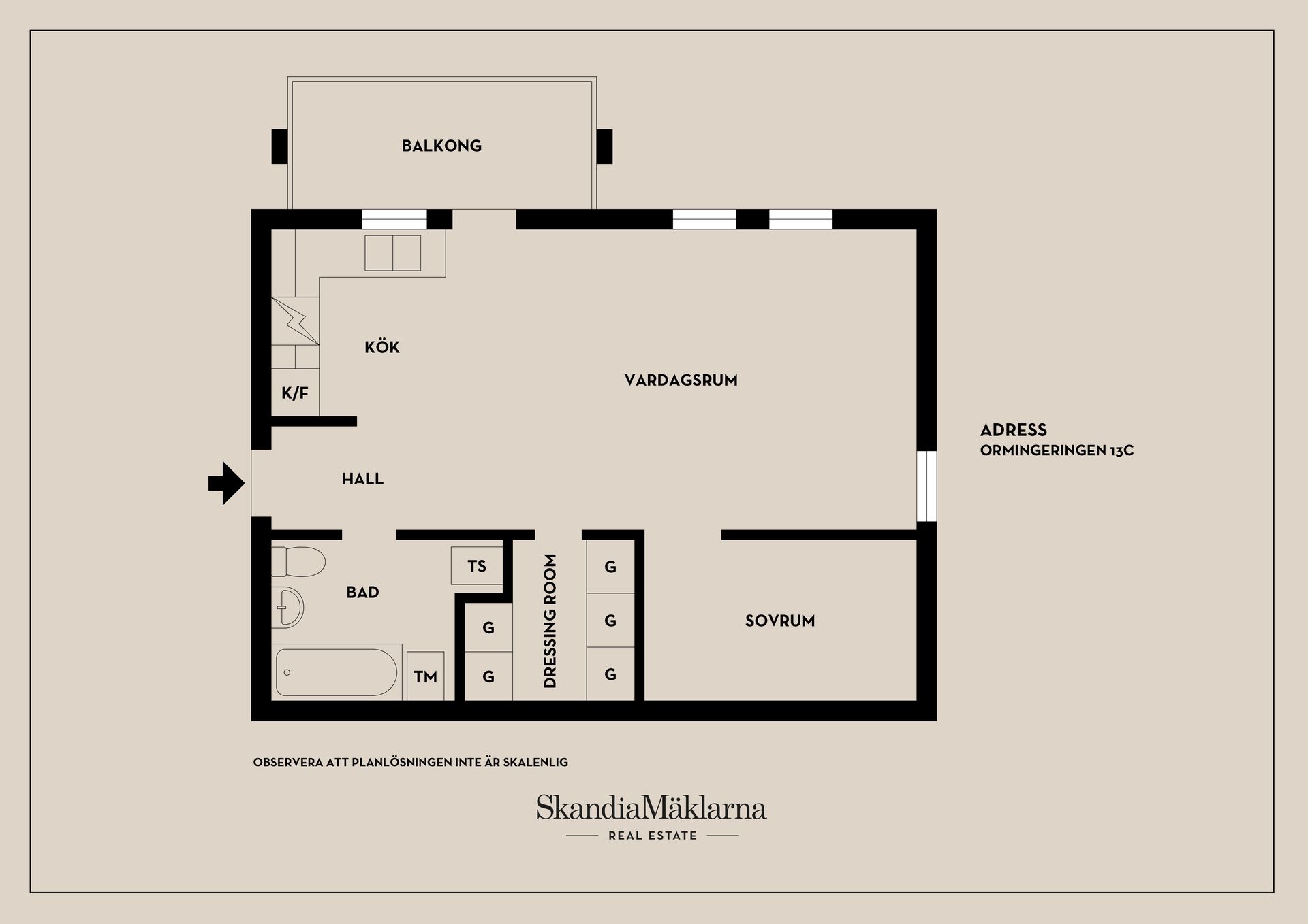 Bostadsrätt, Ormingeringen 13C, Orminge, Nacka