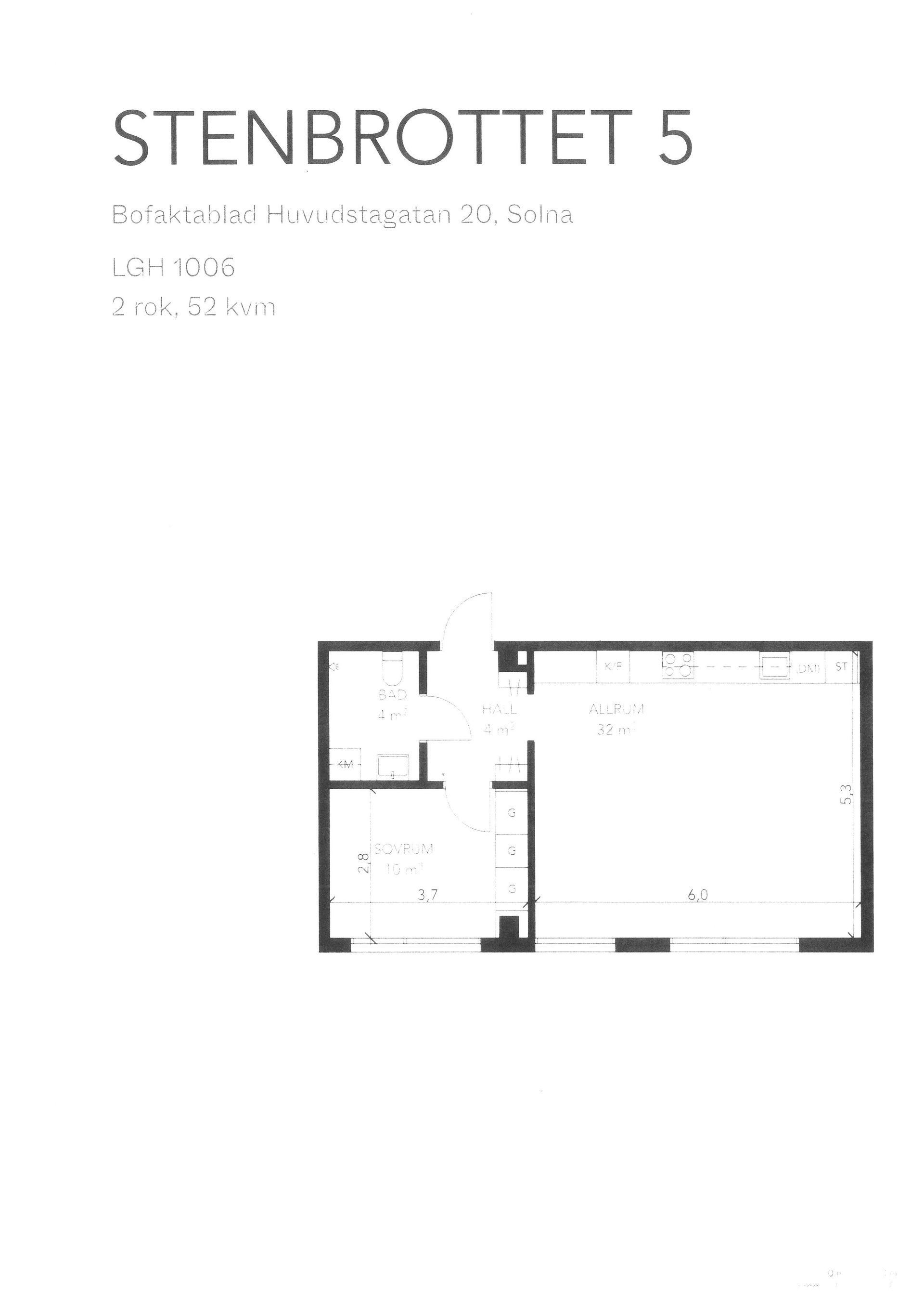 Bostadsrätt, Huvudstagatan 20, nb, Huvudsta,   Västra Skogen,    Solna, Solna