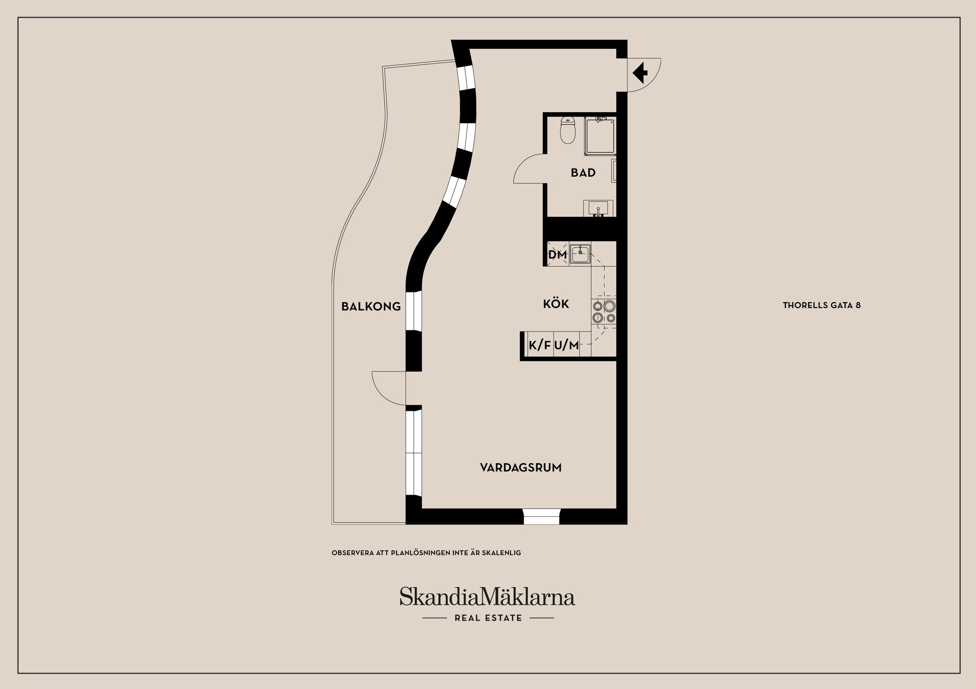 Bostadsrätt, Thorells gata 8, Vasastaden, Linköping