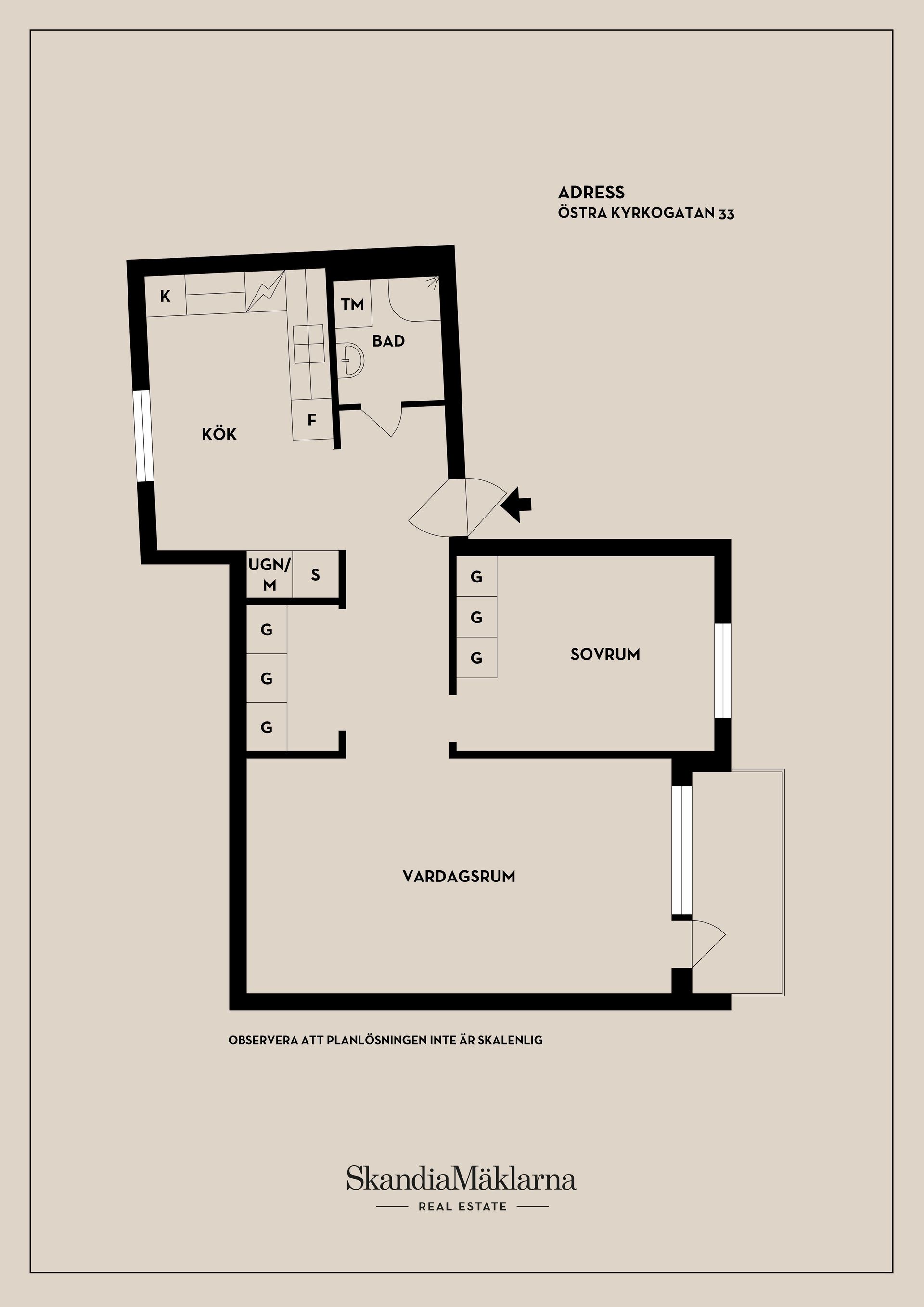 Bostadsrätt, Östra Kyrkogatan 33, Nyköping