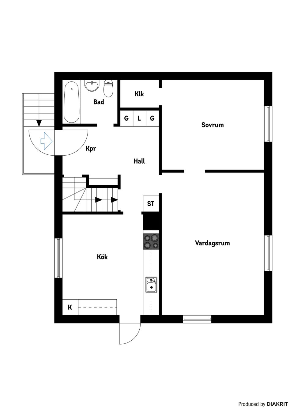 Villa, Gustaf-Adolfsvägen 12, Oppeby, Nyköping
