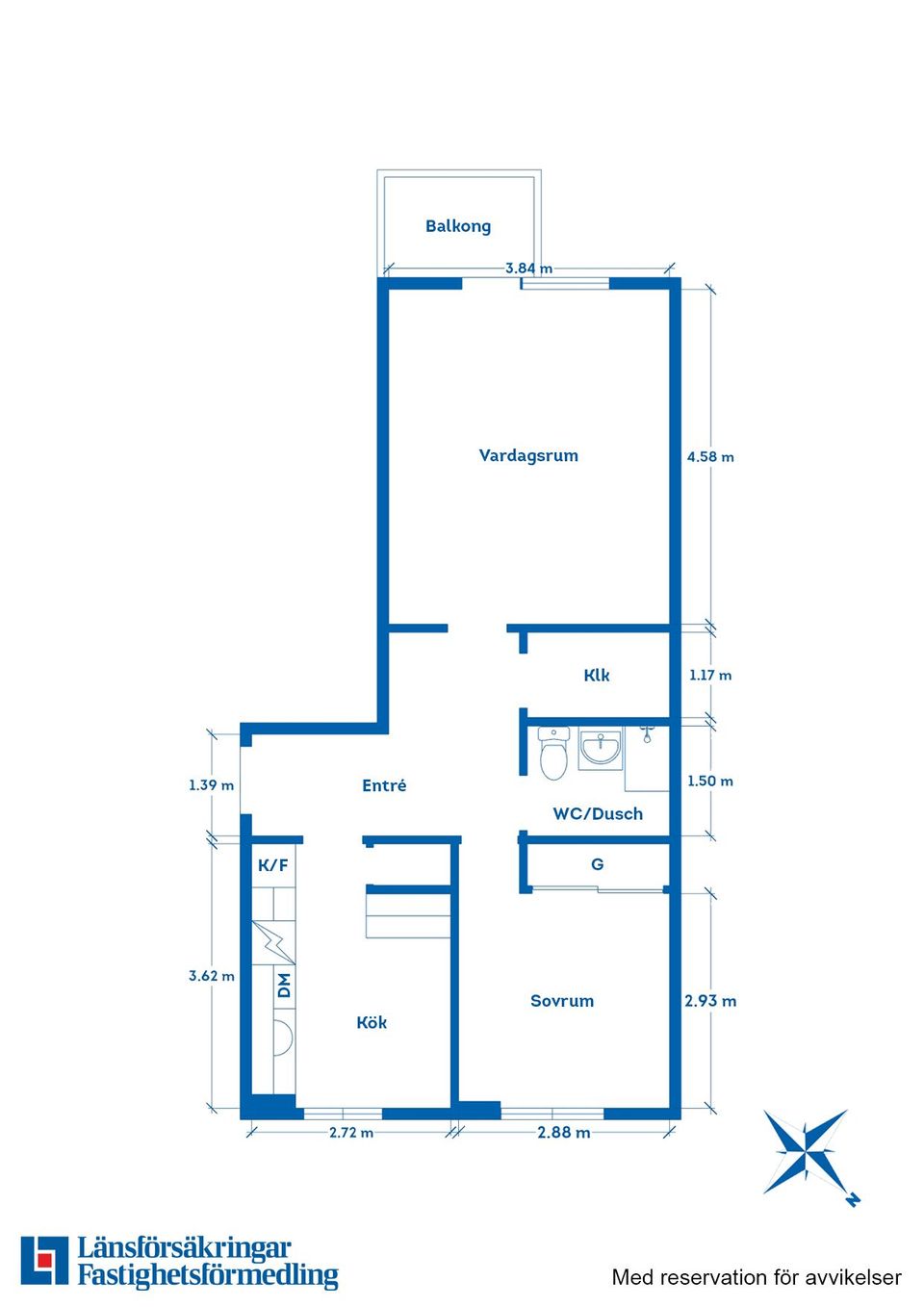 Bostadsrätt, Skänningegatan 29B, 2 vån, Centralt, Vadstena