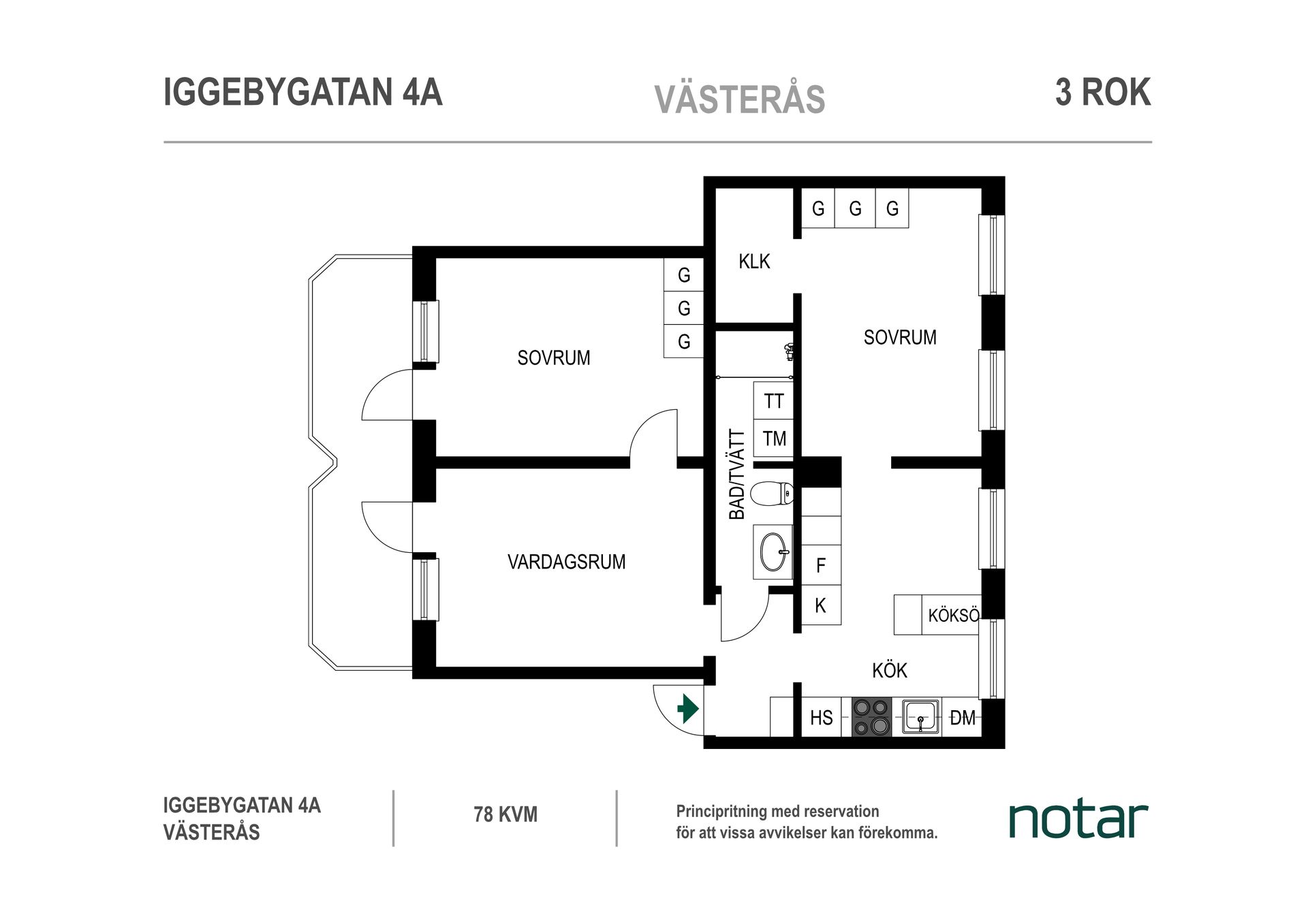 Bostadsrätt, Iggebygatan 4A, Kristiansborg, Västerås