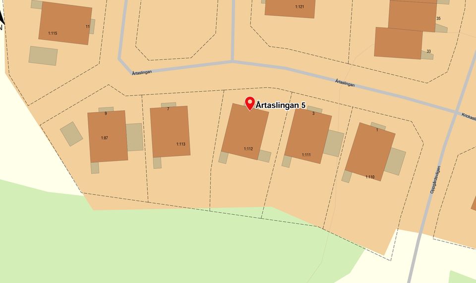 Villa, Årtaslingan 5, Wijk Oppgård, Upplands Väsby
