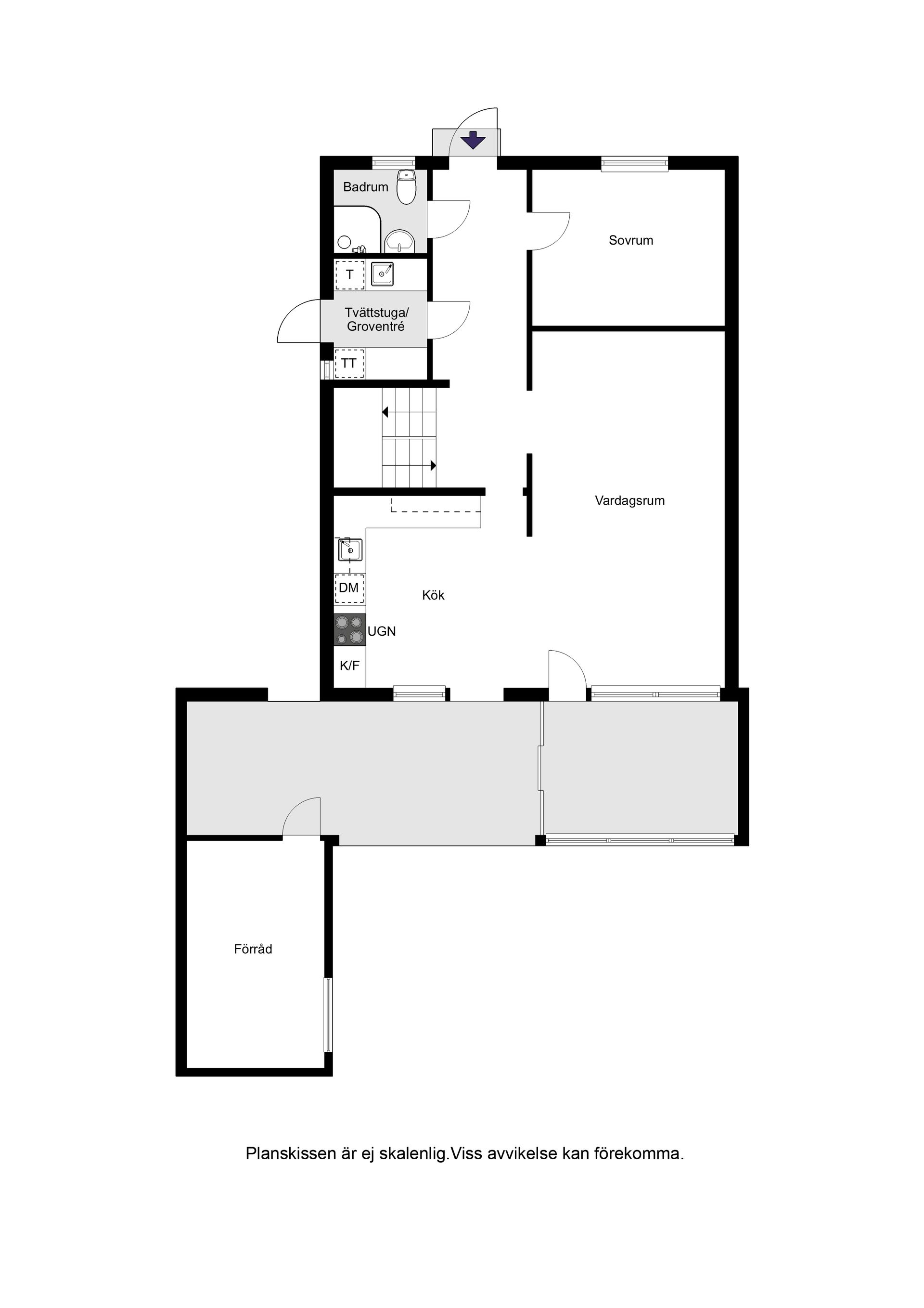Villa, Kornhills Norrgränd 19, Vallås, Halmstad