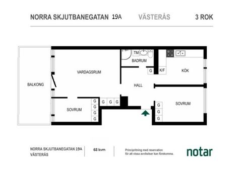 Bostadsrätt, Norra Skjutbanegatan 19A, Haga, Västerås