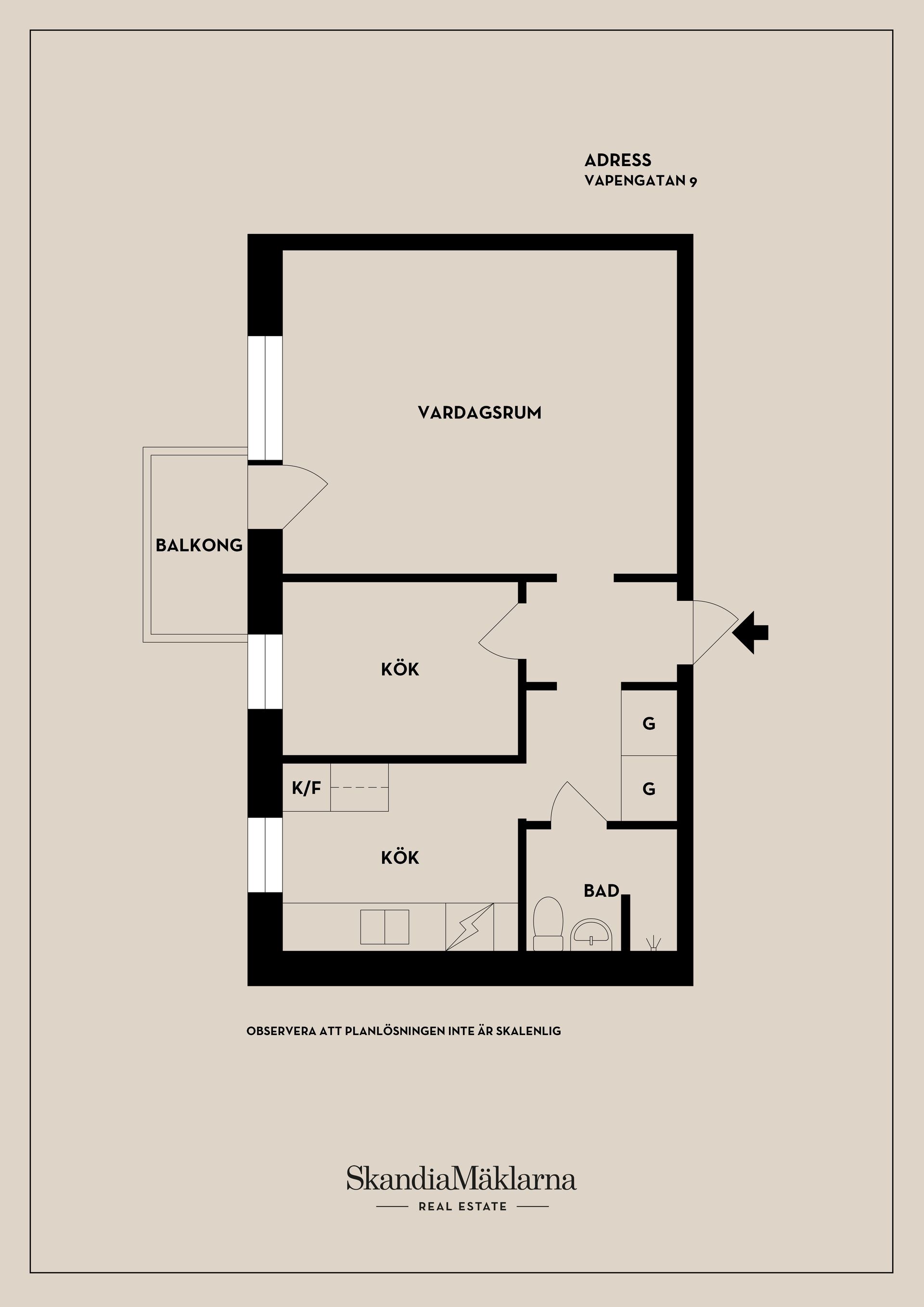 Bostadsrätt, Vapengatan 9, Aspudden, Stockholm