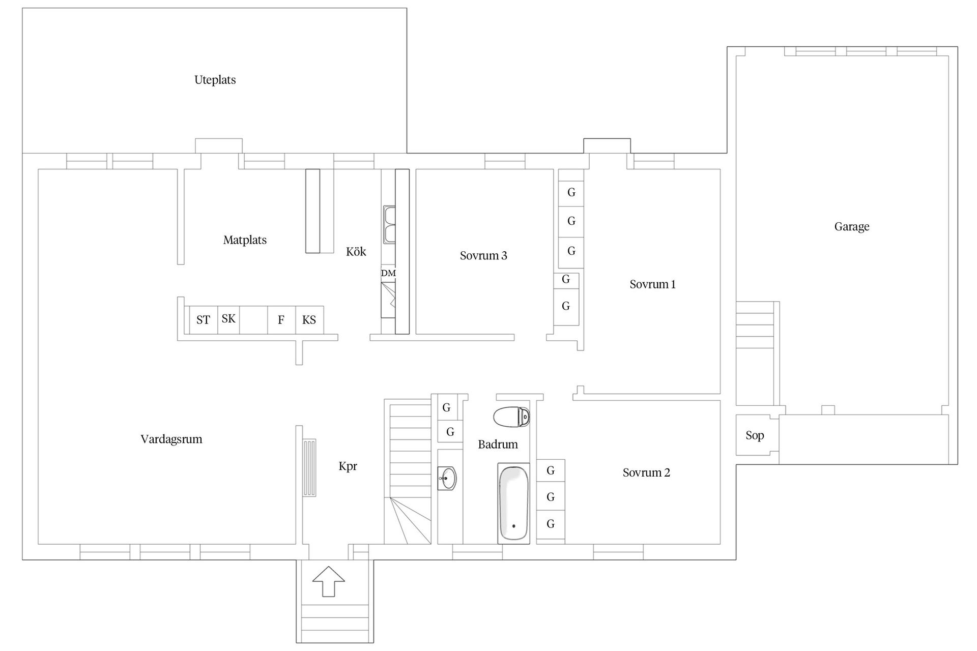 Villa, Ulriksbergspromenaden 25B, Väster, Växjö